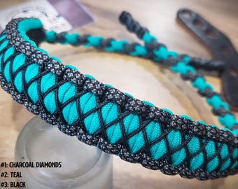 Bow Wrist Sling - Cobra with Micro Stitched Xs Weave - Archery - Paracord - You Pick Colors!