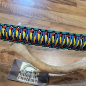 Adjustable Cooler Sling - Double Cobra Weave - Paracord - Red, Yellow, Kelly Green & Royal Blue