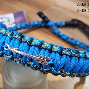 Bow Wrist Sling - Cobra Weave with Arrow Charm - Archery - Paracord - You Pick Colors!