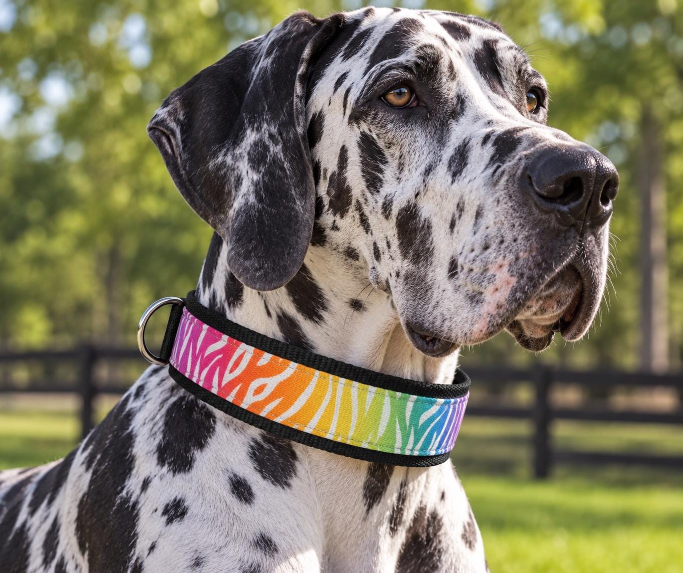 Hidden Prong K9 Dog Training Collar with Superior Aluminum Quick Release Buckle Closure - Comes with Prongs - Rainbow