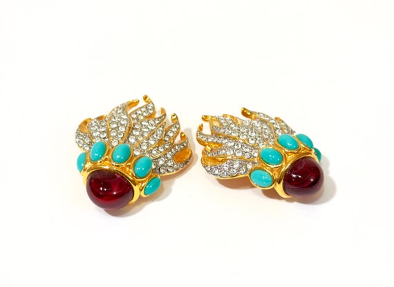 Elizabeth Taylor Eternal Flames Earrings For Avon… - image 3