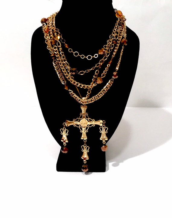 Vintage Star Pendant Far Fetched Mixed Metal Elements Jewelry Collection 1990s Vintage Jewelry
