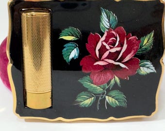 Vintage Stratton Empress Compact, Powder Lipstick Combination Case