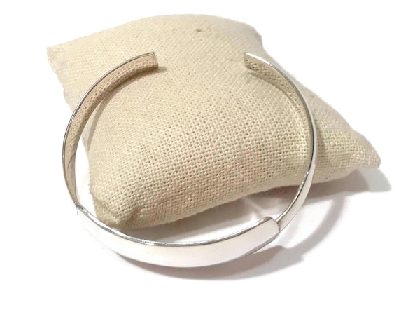 Solid Sterling Silver Wide Engraveable Cuff Brace… - image 10