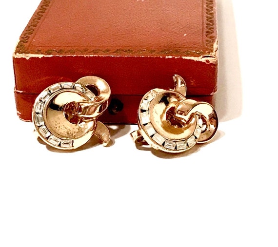 Crown Trifari Earrings By Alfred Philippe, Carous… - image 1