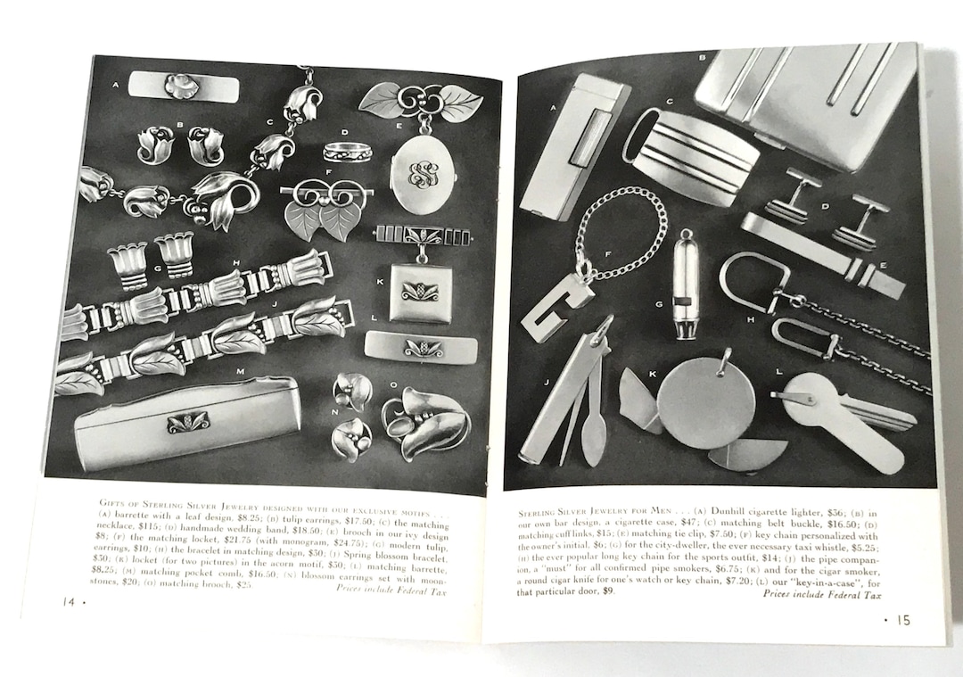 RARE Jensen Sterling Silver Catalogue, Antique 1940's Brochure