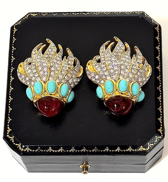 Elizabeth Taylor Eternal Flames Earrings For Avon… - image 7