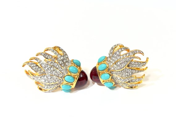 Elizabeth Taylor Eternal Flames Earrings For Avon… - image 6