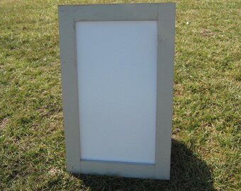 Large rustic off white dry erase board distressed hanging almond white whiteboard home message center white board