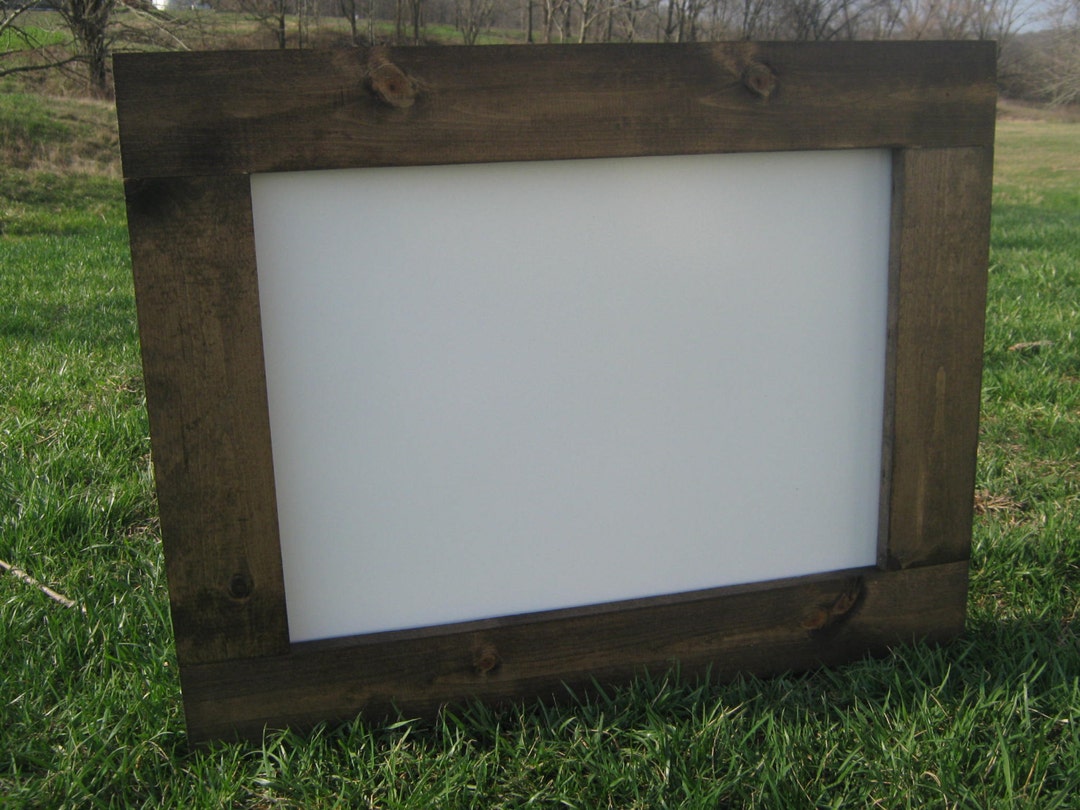 Ready to Ship Rustic Dry Erase Board Dark Walnut 16x20 White Board