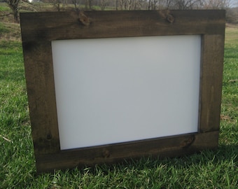 Ready to ship rustic dry erase board dark walnut 16x20" white board farmhouse office home kids playroom wedding event organization