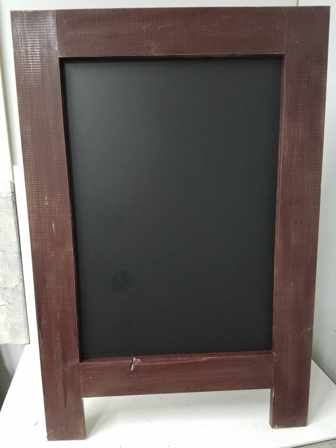 Aframe easel sandwich chalkboard kona brown distressed rustic Etsy