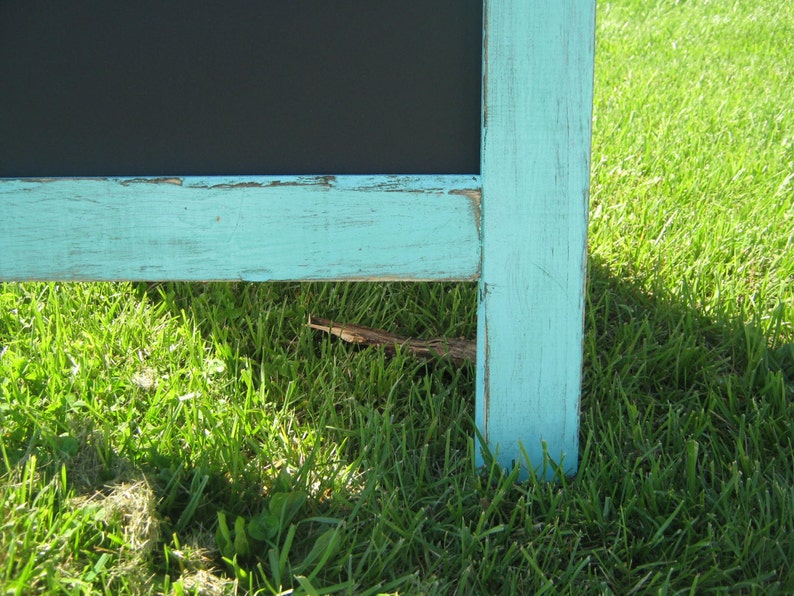 2 Sided Rustic Sidewalk Chalkboard Coastal Easel Sandwich Etsy
