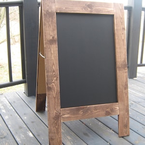 Sandwich board sign, outdoor chalkboard. Rehearsal dinner sign, wedding easel, 25x38. Large sidewalk chalk board. image 1