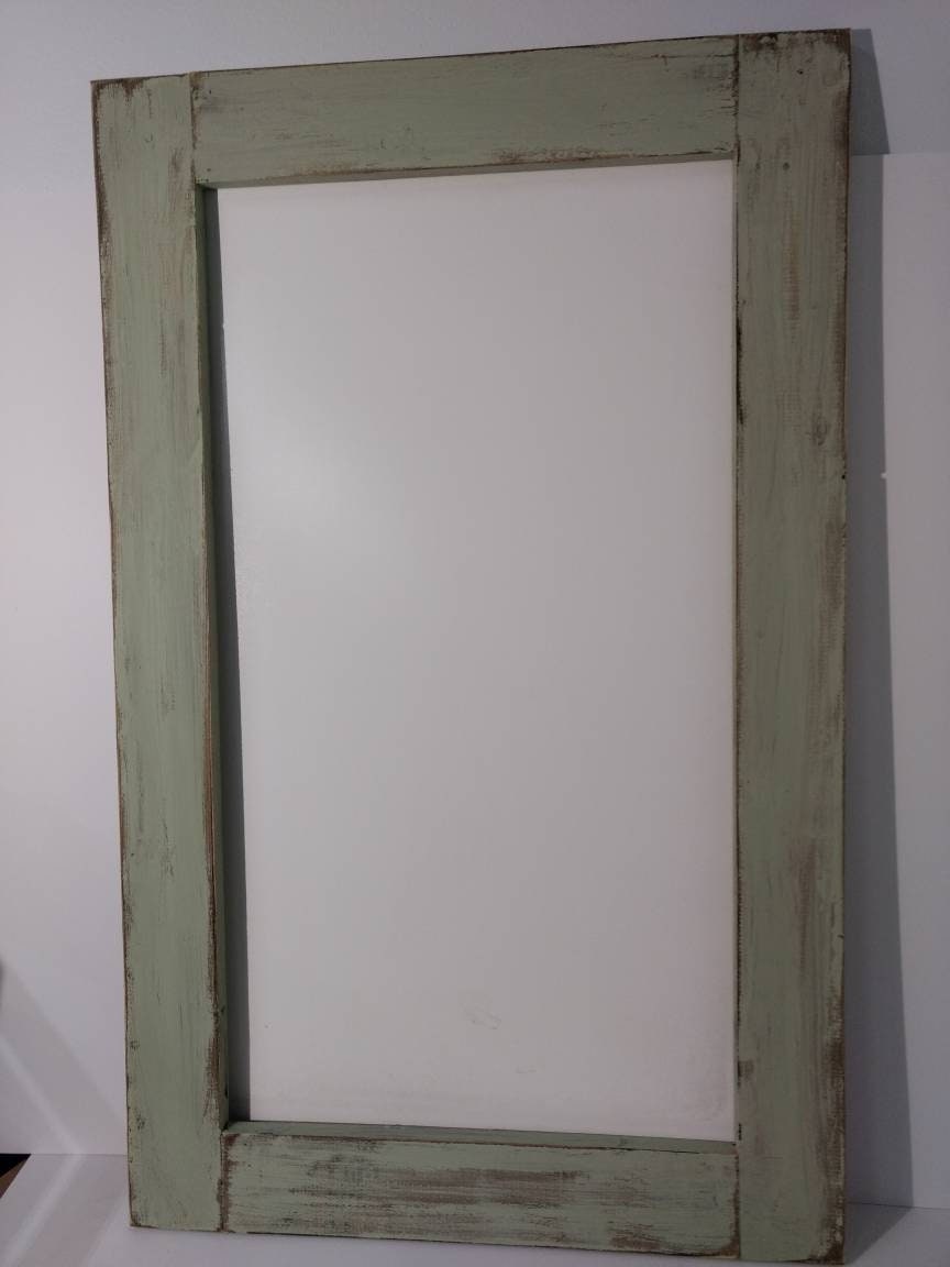 Large dry erase board celery green chalk paint distressed Etsy