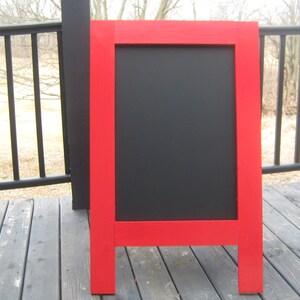 Outdoor sign, sandwich board. Sidewalk chalkboard, business display. You pick the color, 38x25. A-frame, double sided. image 4