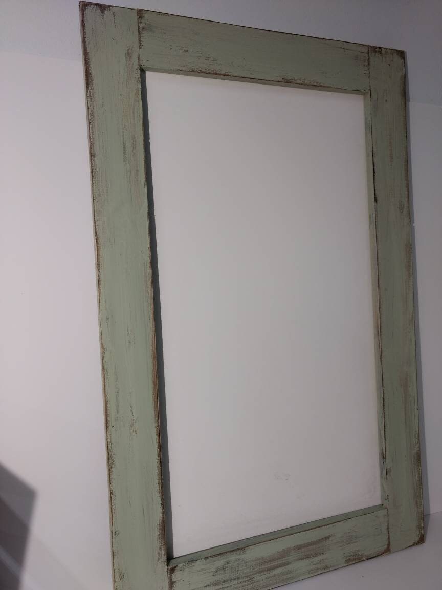 Large dry erase board celery green chalk paint distressed Etsy