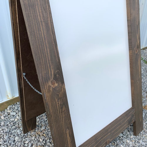 Sandwich board sign, outdoor dry erase sign. Easel for wedding sign. Rustic, farmhouse. 38