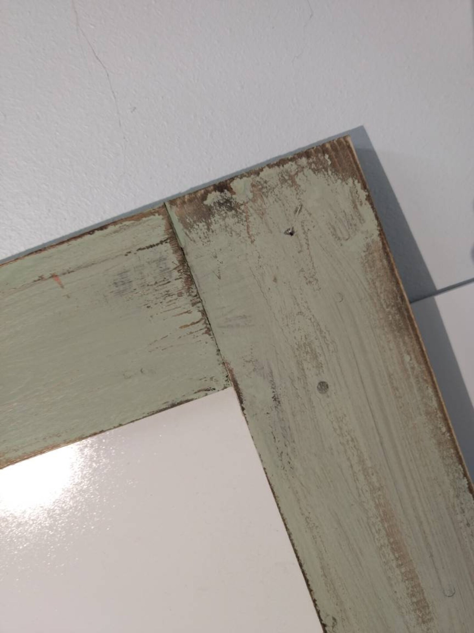 Large dry erase board celery green chalk paint distressed Etsy