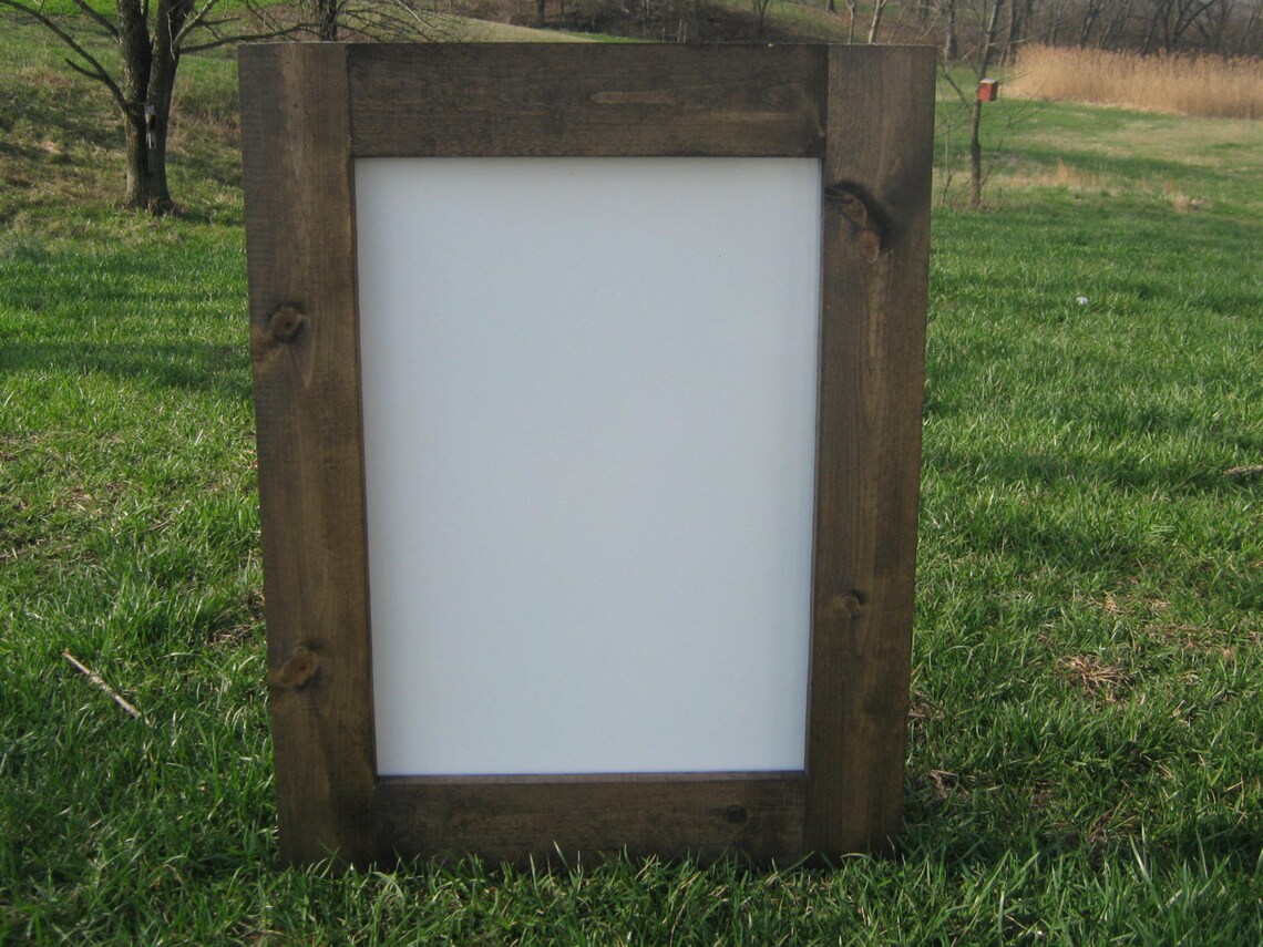 Ready to Ship Rustic Dry Erase Board Dark Walnut 16x20 Etsy