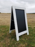 Extra large sandwich chalkboard. You pick the color. Built to last, distressed. Sidewalk sign, double sided. Dual sided, durable wooden sign