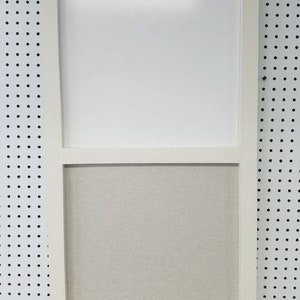 Combination pin board, dry erase.  You pick the color, white board.  Cork board, fabric covered bulletin.  Framed, 38"x25"