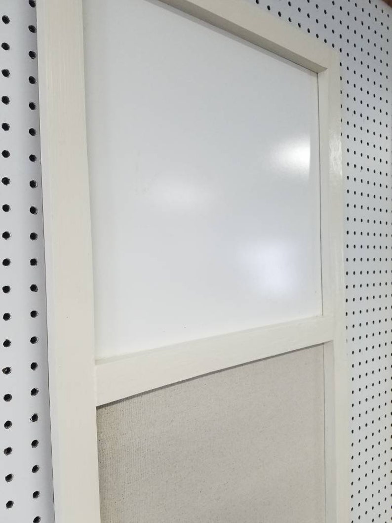 Dual Dry Erase and Pinboard Combination White Board Cork Board Etsy