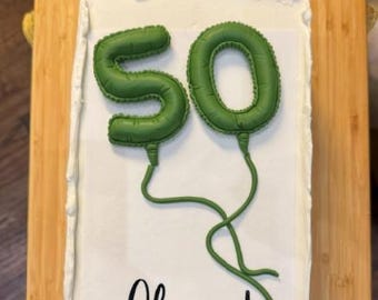 Fondant Balloon Age number cake topper, Balloon Age Number