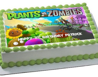 7 - pc Set Plants VS Zombies Birthday Cake Toppers 1//4/"X 1-1//2/"