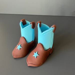 Fondant baby cowboy boots