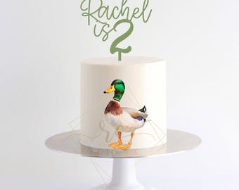 Mallard Duck Edible Image, Mallard Duck cake topper, Mallard Duck cake