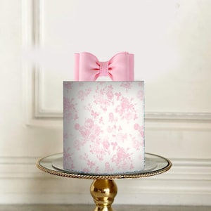 Pink Rose Cake Wrap: Edible Floral Print (10x8&quot; Sheet)