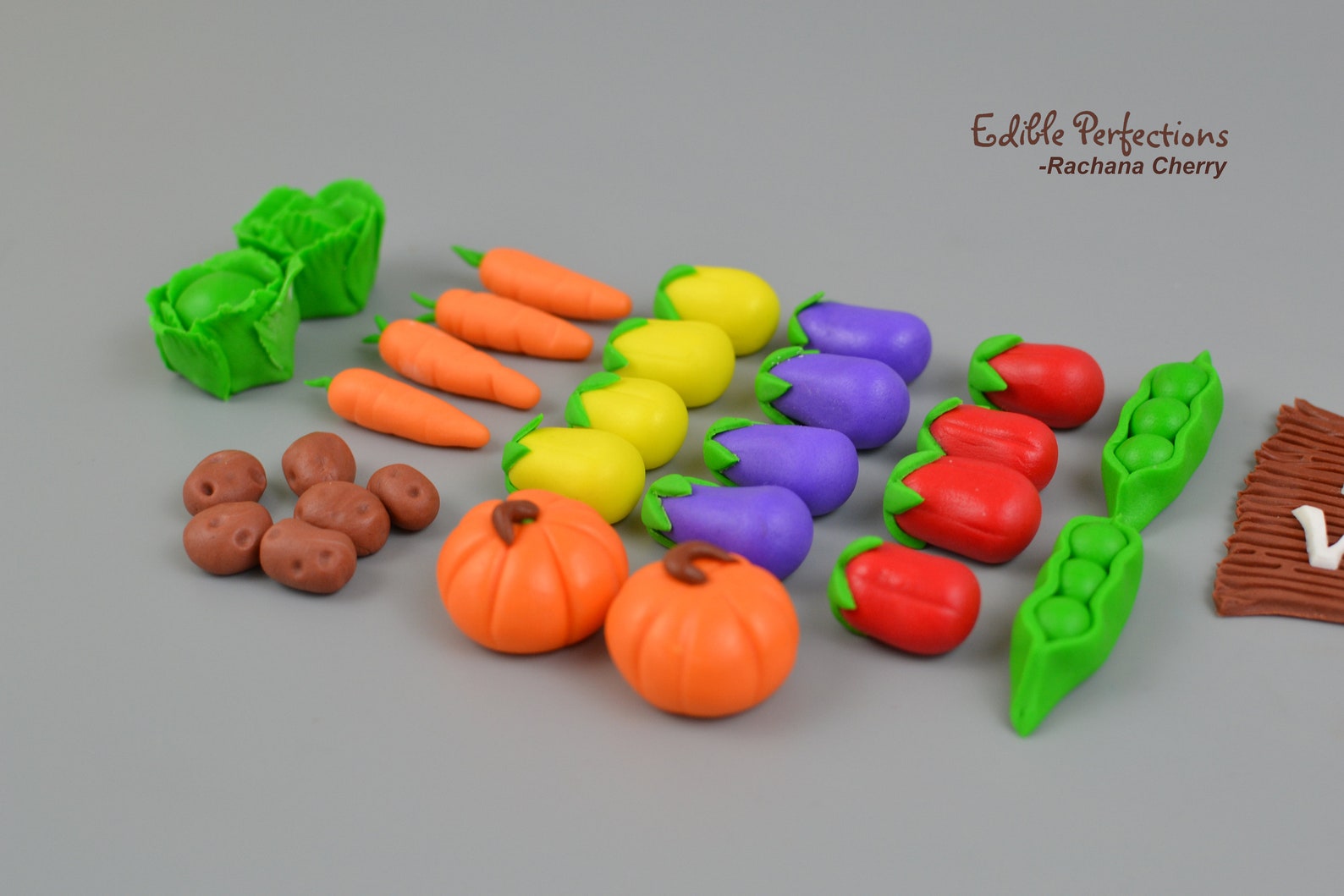 Fondant Vegetables Cake and Cupcake Toppers Etsy