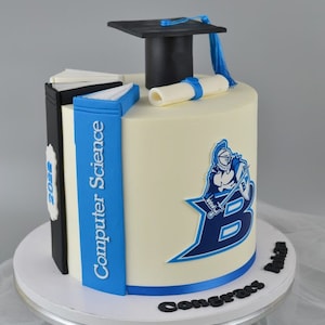 Imagen comestible con logotipo de universidad o escuela personalizado, imagen comestible lista para usar, imagen comestible precortada
