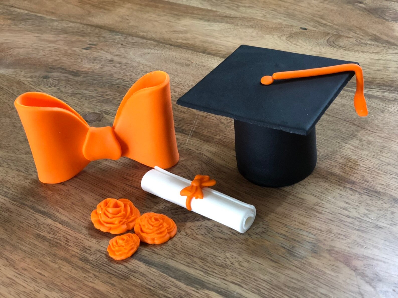 Graduation Cake Topper Set Fondant Graduation Toppers Edible Etsy