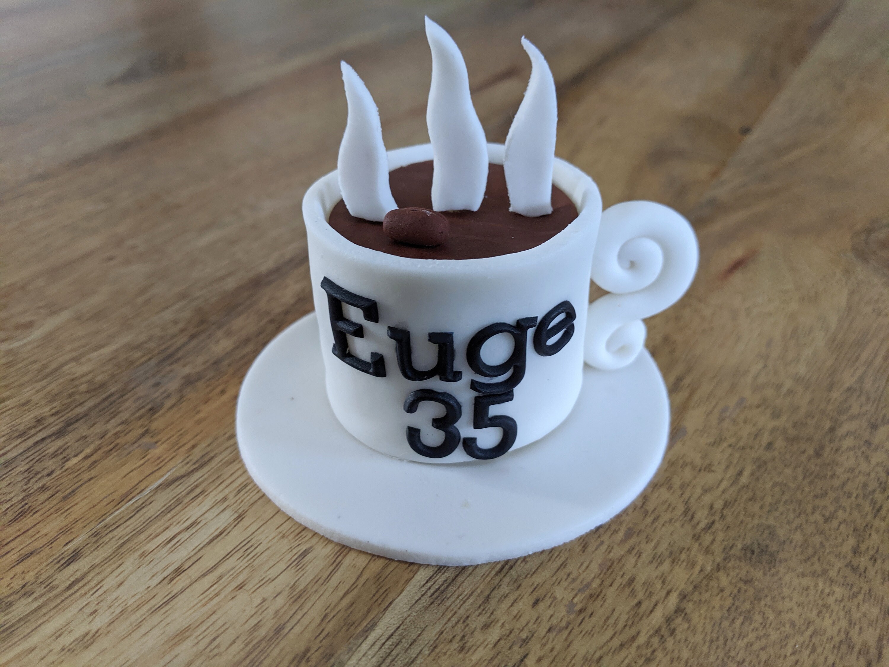 Fondant Coffee Mug Cake Topper Etsy