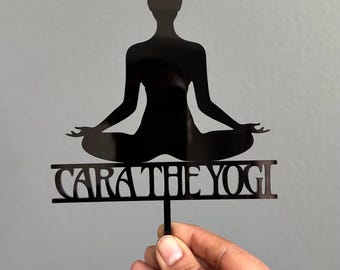 Yoga Cake topper, Custom Yoga Cake topper, Yoga cake