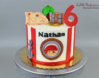 Buccaneer theme Fondant Pirate Themed Cake Toppers Fondant Skull with Bandana and Eye Patch Treasure Map Jolly Roger Cake Decorations Buccaneer theme Fondant Pirate Themed Cake Toppers Fondant Skull with Bandana and Eye Patch Treasure Map Jolly Roger Cake Decorations