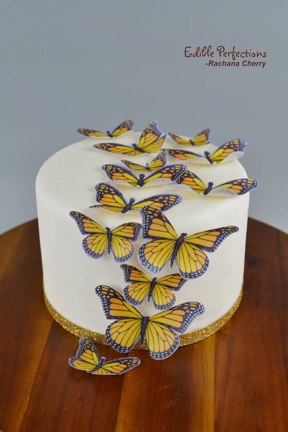 Buy Realistic Monarch Butterfly Cupcake Topper or Appetizer Picks