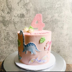Watercolor Dinosaur Edible Images Cake Topper, Dinosaur edible images, Colorful dinosaurs