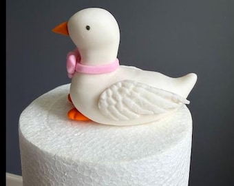 Silly Goose Cake topper, Fondant Goose, Goose cake topper