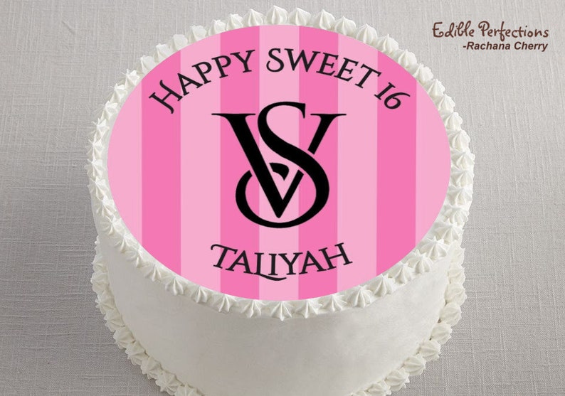 Victoria Secret edible image cake topper Etsy