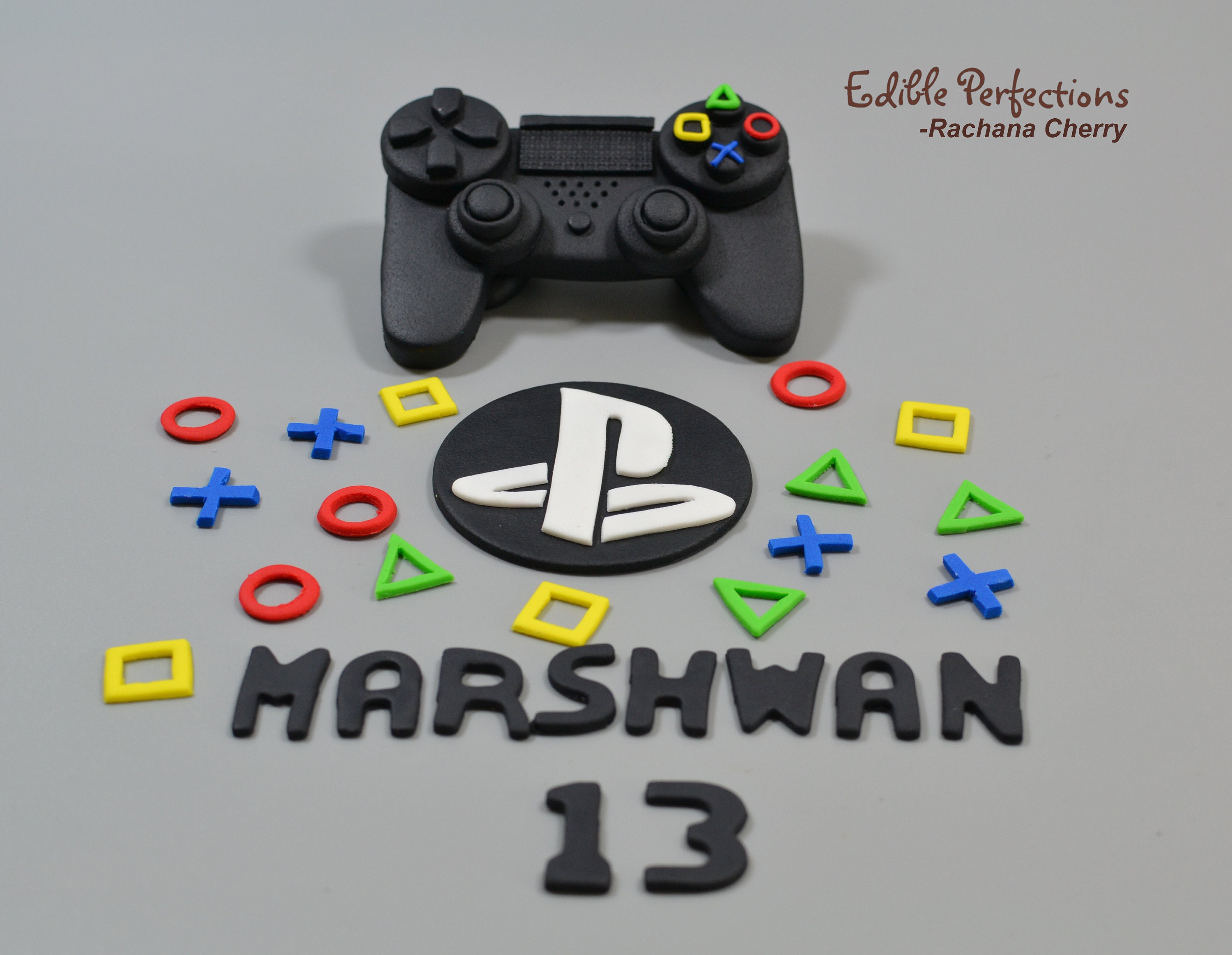 PS4 game controller cake topper PS4 game controller Fondant | Etsy