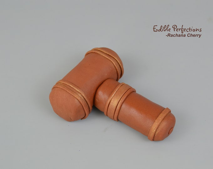 Fondant Gavel Cake Topper, Law School Graduation, Judge Retirement Cake