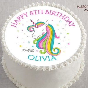 Unicorn Edible Image Cake Topper