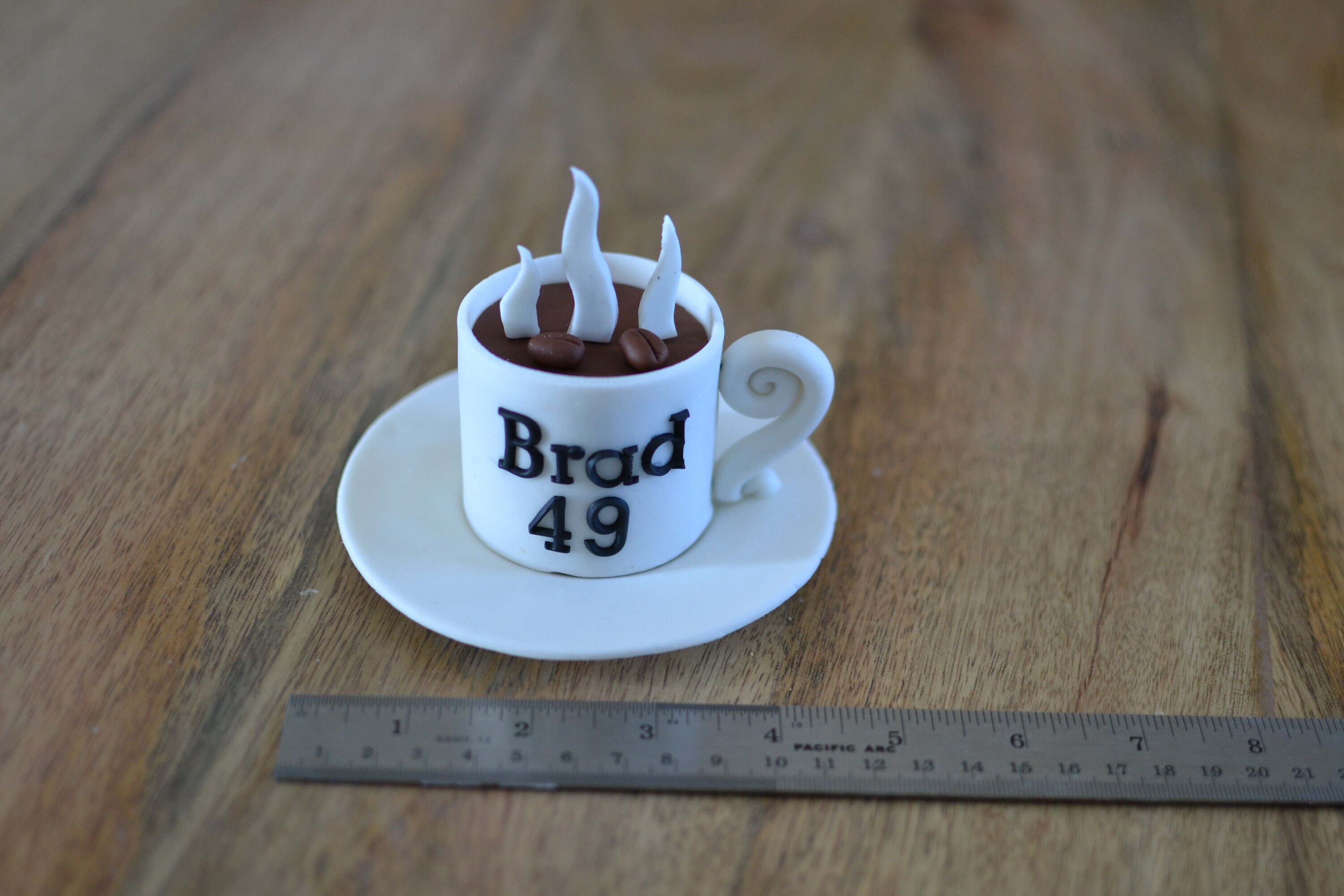 Fondant Coffee Mug Cake Topper Etsy