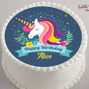 Unicorn Edible Image Cake Topper