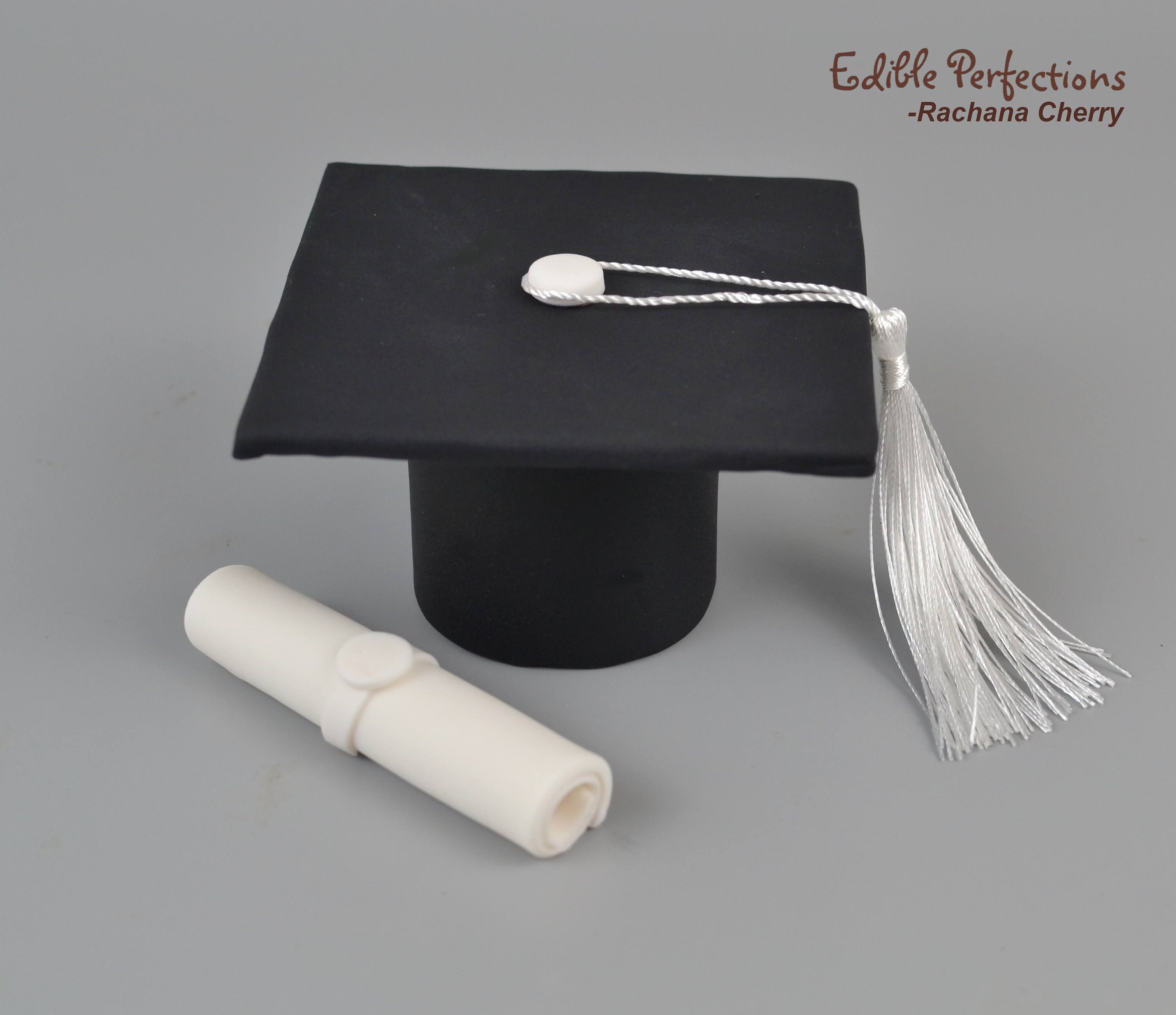Cap Caek Cap And Diploma Cake Topper Graduation Cap Cake Topper With Diploma ...