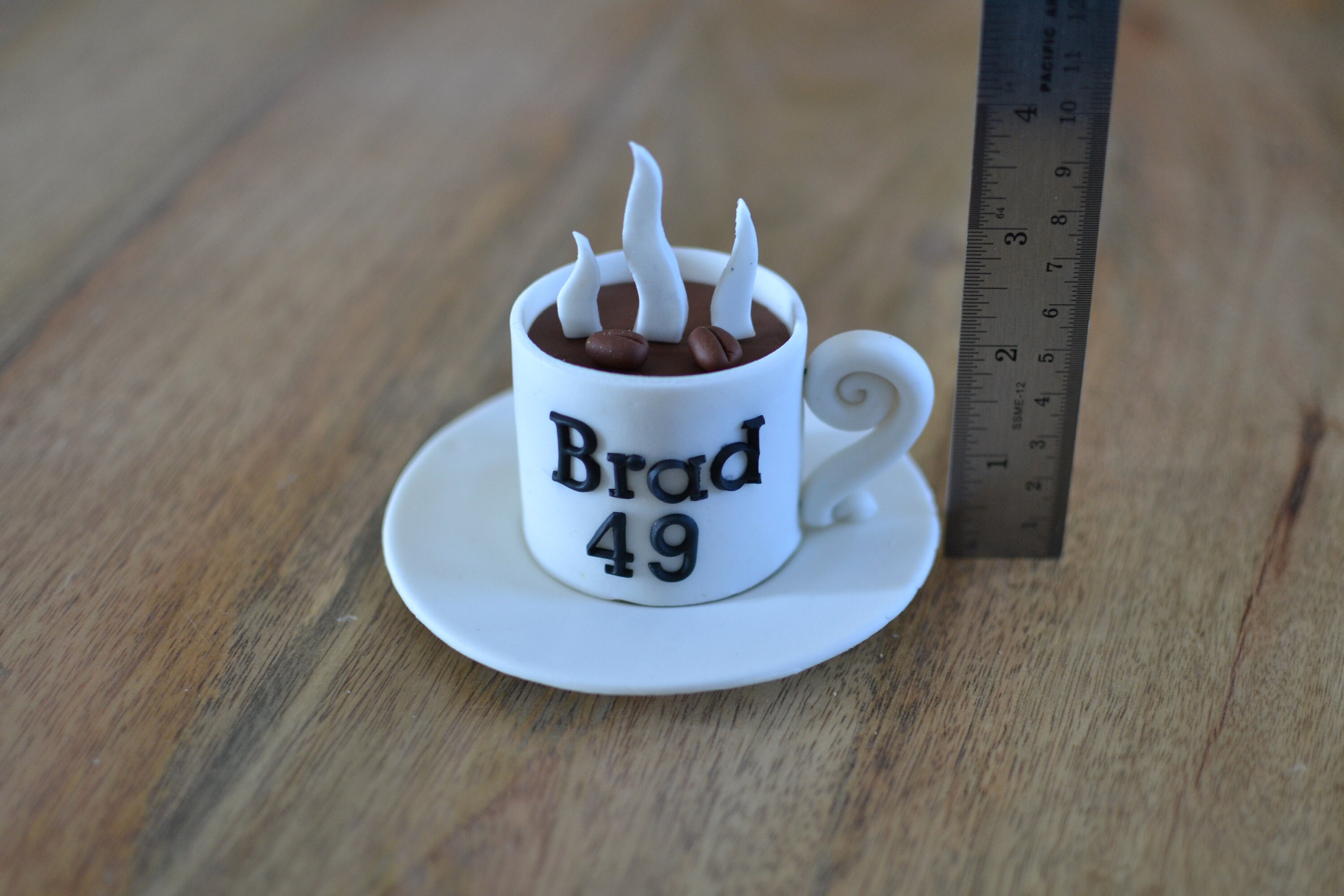 Fondant Coffee Mug Cake Topper Etsy
