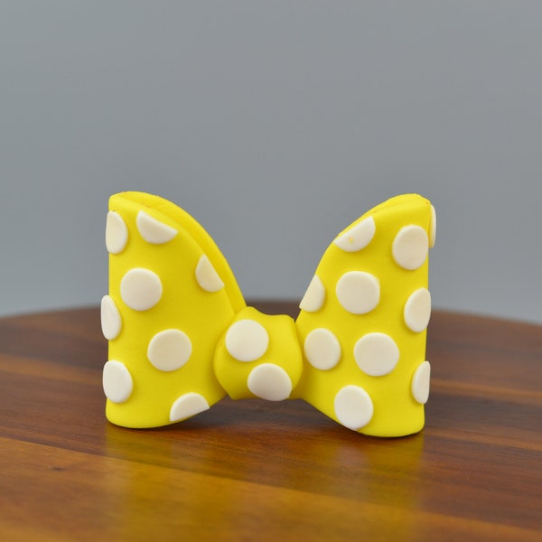 Fondant bow, edible bow, Bow for cake, Ploka dot bow